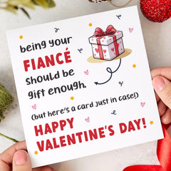 Funnyvalentine's Day Card For Fiancee Being Your Fiance Gift Enough Engaged Engagement First Valentines Girlfriend Boyfriend Valentines Day