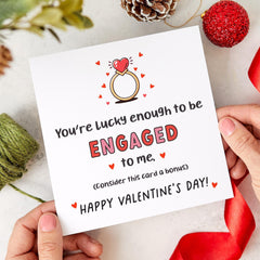 Funnyvalentine's Day Card For Fiancee Romantic Engagement Card For Him Or Her Cute Love Card For Future Husband Or Wife Engaged