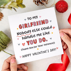 Funnyvalentine's Day Card For Girlfriend Cute And Romantic Card For Her Thoughtful Love Gift For Partner Or FianceeE