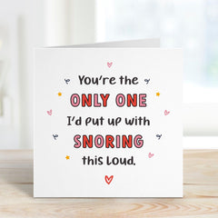 Funnyvalentine's Day Card For Husband Wife Boyfriend Girlfriend Cute Romantic Partner Unique Valentine Gift Snorers Birthday Anniversary