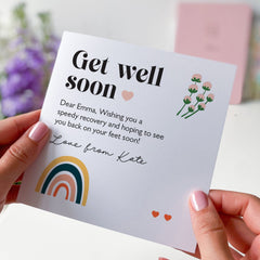 Get Well Soon Card For Her Him Hoping To See You Back In Card Thinking Of You Gifts Gift Card For Friend Floral Get Well Soon Card