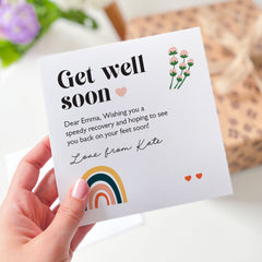 Get Well Soon Card For Her Him Hoping To See You Back In Card Thinking Of You Gifts Gift Card For Friend Floral Get Well Soon Card