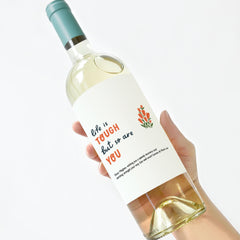 Get Well Soon Gift Wine or Prosecco Label Life is Tough but So Are You Encouragement and Recovery Gift Motivational Bottle Sticker