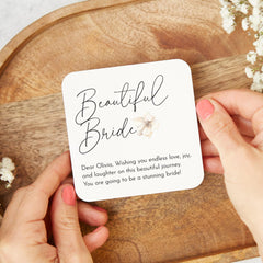 Gift for Bride to be Bride Coaster Gift Elegant Floral Keepsake for the Bride - to - Be Thoughtful Wedding or Engagement Present