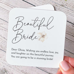 Gift for Bride to be Bride Coaster Gift Elegant Floral Keepsake for the Bride - to - Be Thoughtful Wedding or Engagement Present