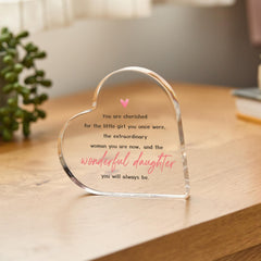 Gift for Daughter Heart Plaque Sentimental Gift for Her Cherished Keepsake from Mum or Dad Daughter's Birthday Christmas Present for Her