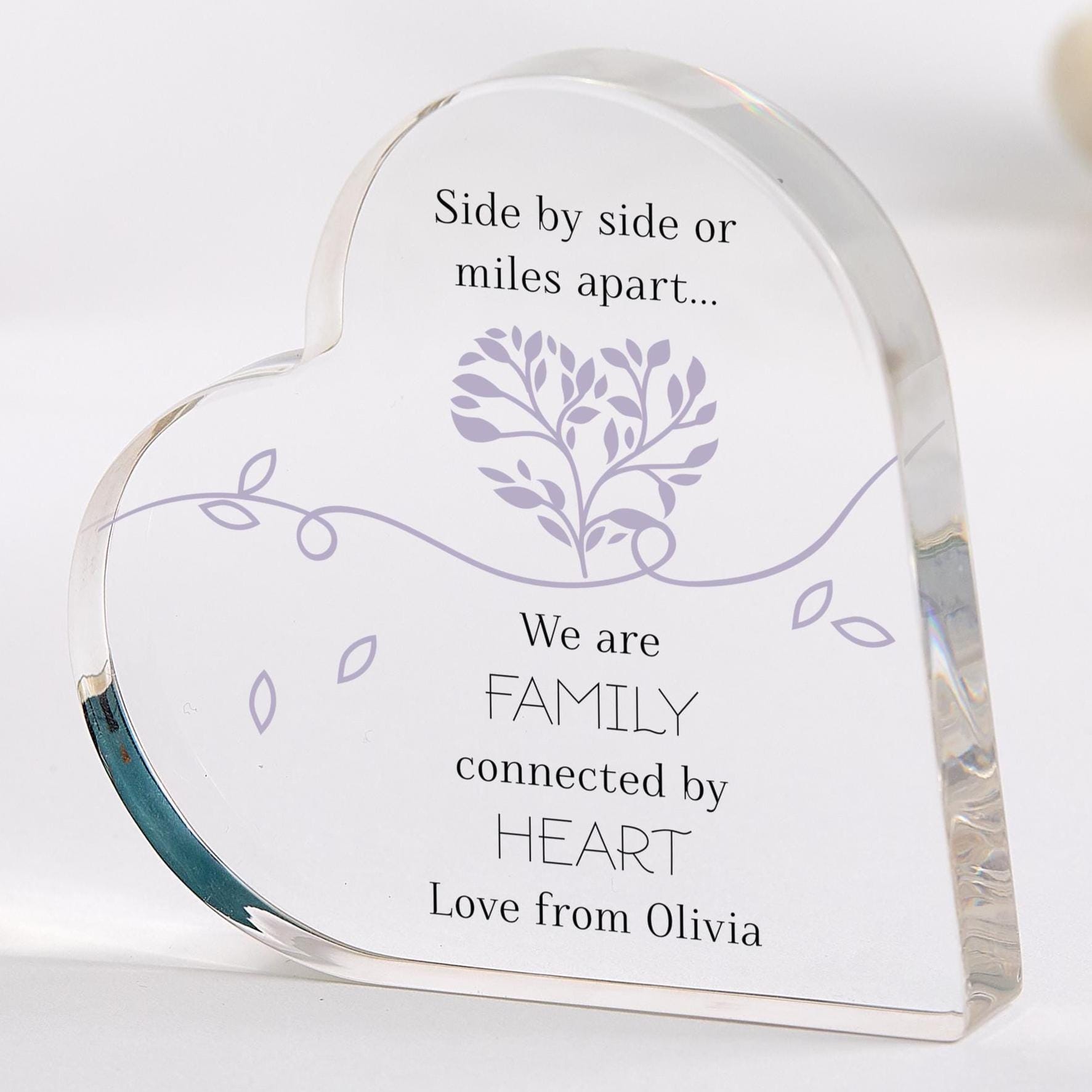 Family Heartfelt Keepsake Ornament Far Away Long Distance Birthday Christmas Mum Grandma Sister Cousin Auntie Niece Plaque