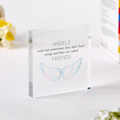 Gift for friend Friendship Acrylic Plaque Sentimental Keepsake for Best Friends Ideal Birthday Thank You Present for Bestie