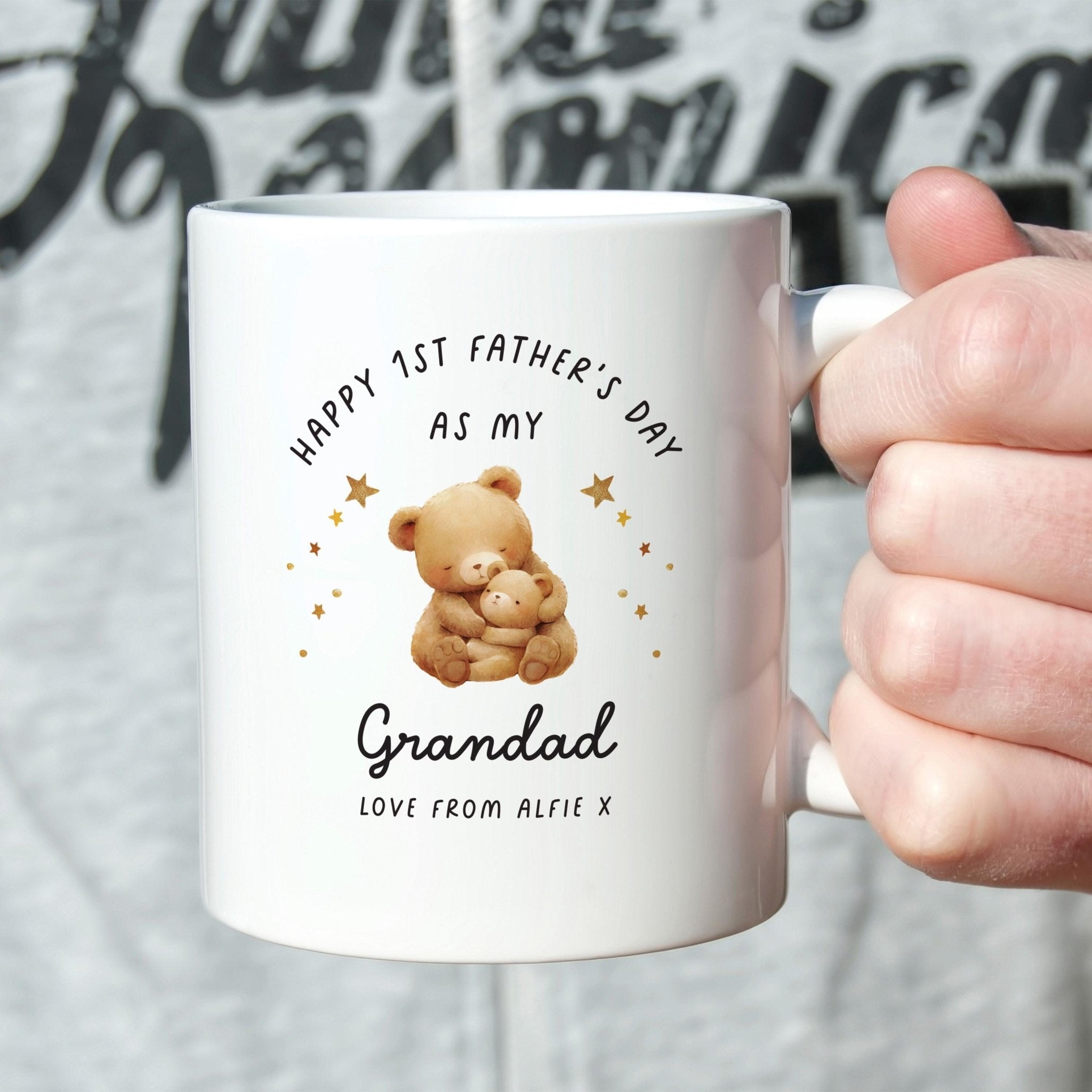 Grandad First Fathers Day Mug Cute Grandpa Keepsake Coffee Cup Grandad Present Keepsake