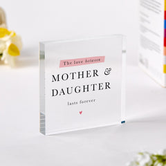 Gift for Mum or Daughter Sentimental Acrylic Plaque Gift for Mum's Birthday Mother's Day Christmas Wedding Mother of the Bride