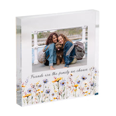 Gift for Mummy Personalised Acrylic Photo Plaque Floral Frame Birthday Mother's Day or Christmas Keepsake