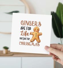 Gingers Are For Life Not Just For Christmas Funny Christmas Card Merry Christmas Gift Xmas Cards For Friends Her Him Gingerbread Man Card