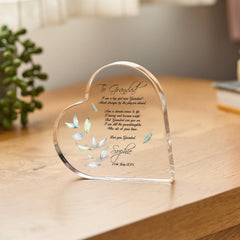 Grandfather of The Bride Gift Wedding Day Gift for Grandad Heart Keepsake from Bride Sentimental Present Thank You Grandpa Acrylic Plaque