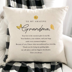 Grandma Cushion Gift Nana Granny Birthday Christmas Mother's Day Sentimental Home Decor from Grandchild