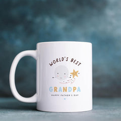Grandpa Mug World's Best Grandpa Father's Day Gift from Grandchildren World's Best Grandad Space Keepsake Coffee Cup for Him