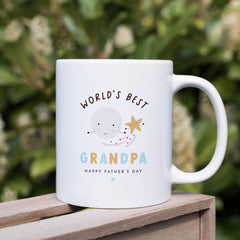 Grandpa Mug World's Best Grandpa Father's Day Gift from Grandchildren World's Best Grandad Space Keepsake Coffee Cup for Him
