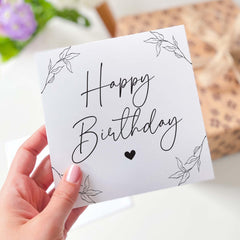 Happy Birthday Card With A Heart Gift Card For Girlfriend Boyfriend Wife Husband Daughter Granddaughter  Birthday Card For Her Him