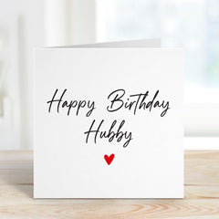 Happy Birthday Hubby Card Funny Birthday Card for Husband Cute Minimalist Love Card for Him from Wife Birthday Gift Card