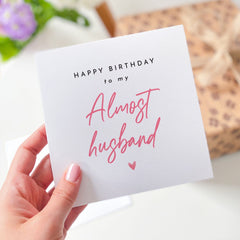 Happy Birthday To My Almost Husband Card Husband To Be Hubby Happy Birthday Fiancee Card Fiance Gifts For Him Partner Future Husband Gift