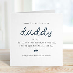 Happy First Birthday As My Daddy Card Card For Dad Happy Birthday Card Gifts For Him Gift Card Dad Papa Gift For Dad Cute Gift From The Bump