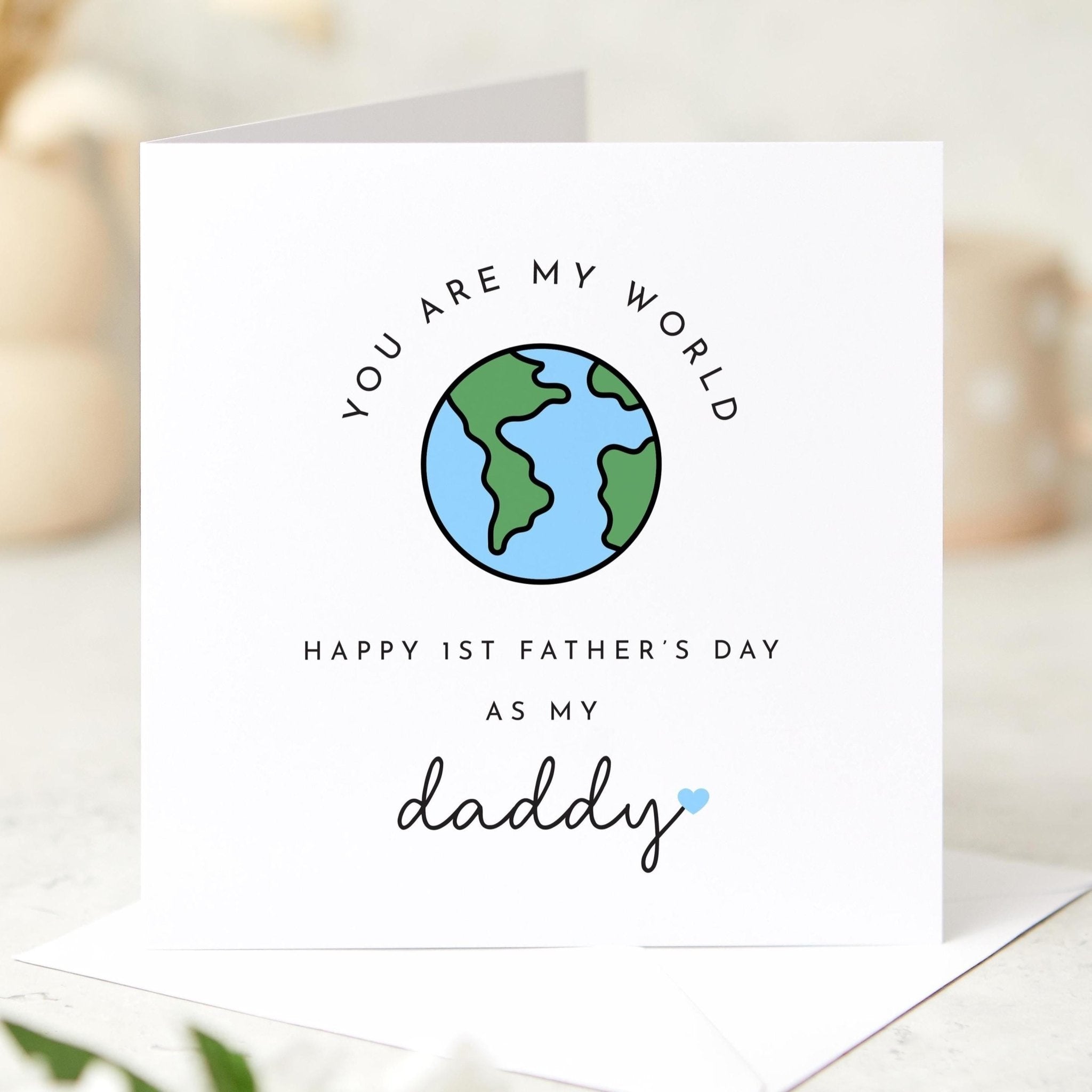 Happy First Father's Day Card for New Dad You Are My World Sentimental Keepsake Card for New Daddy from Baby Bump Daddy to - be