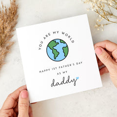 Happy First Father's Day Card for New Dad You Are My World Sentimental Keepsake Card for New Daddy from Baby Bump Daddy to - be