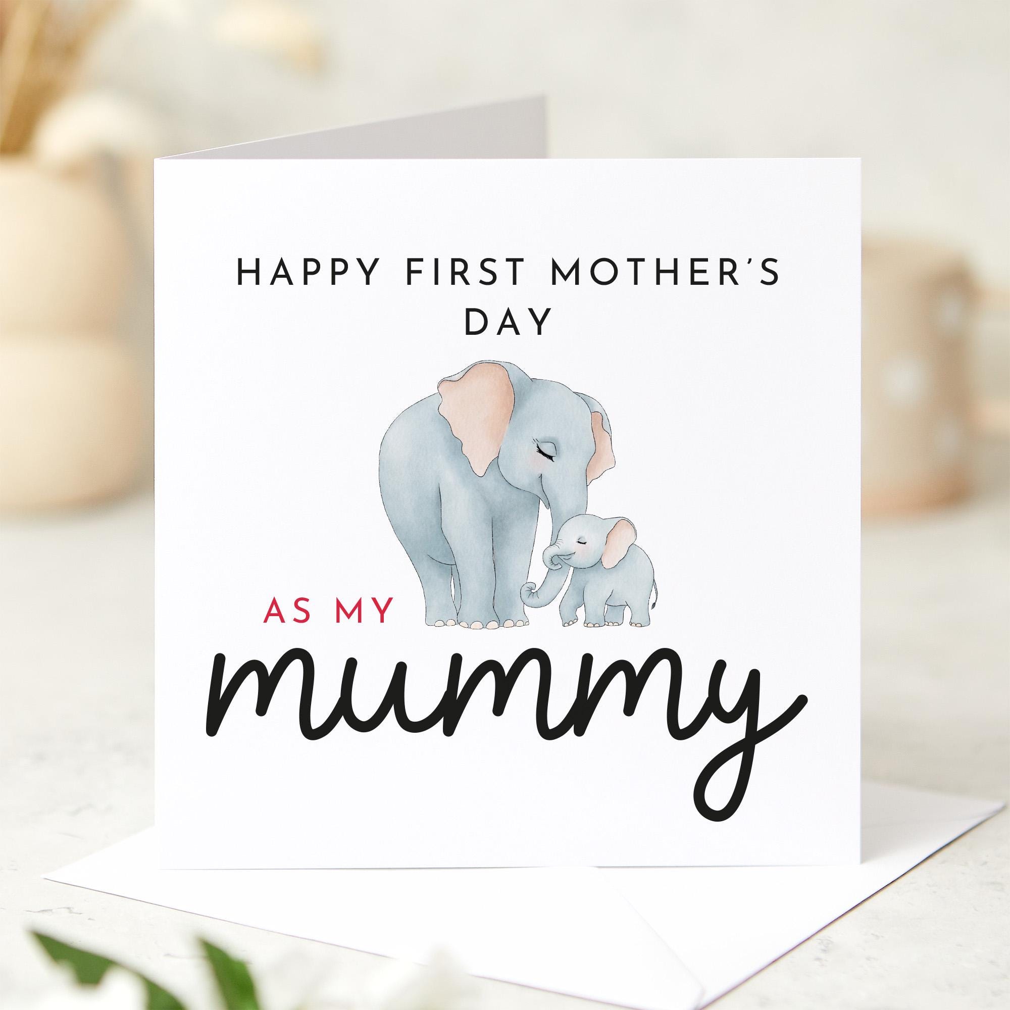 Happy First Mother's Day as my Mummy Card Greetings Card for New Mum Keepsake from Kids Baby Gift Card 1st Happy Mothers Day Card Mama Mom