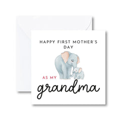 Happy First Mother's Day as my Nanny Card Greetings Card for New Grandma Keepsake from Kids Baby Gift Card 1st Happy Mothers Day Card Nana
