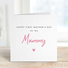 Happy First Mother's Day Card for Mummy Baby Sentimental New Mum Gift Minimalist Design Card for Mum Our 1st Mothers Day Gift Card Mama