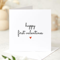 Happy First Valentines Card Simple Minimalist Valentines Day Card First Valentines Together Card Baby First Valentines Day Keepsake Modern
