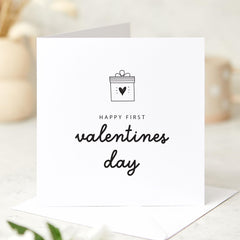 Happy First Valentine's Day Card for Her Him New Relationship Boyfriend Girlfriend Partner Thoughtful Keepsake 1st Celebration Gift