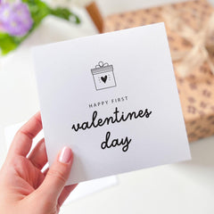 Happy First Valentine's Day Card for Her Him New Relationship Boyfriend Girlfriend Partner Thoughtful Keepsake 1st Celebration Gift