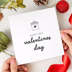 Happy First Valentine's Day Card for Her Him New Relationship Boyfriend Girlfriend Partner Thoughtful Keepsake 1st Celebration Gift