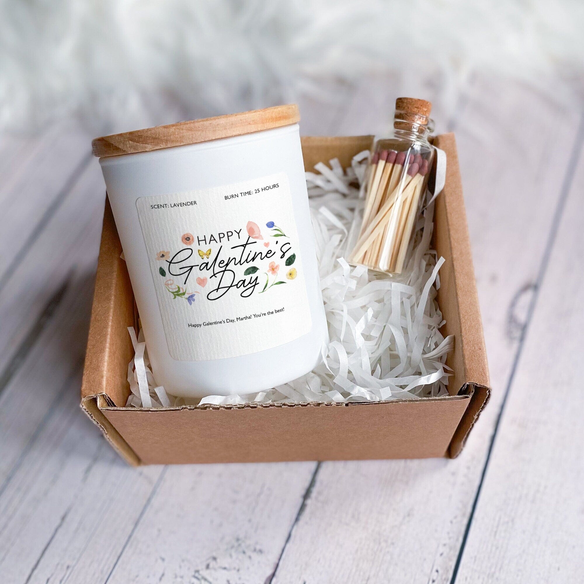 Happy Galentine'S Day Candle Gift For Friend Gift For Her Him Soy Wax Candle Vegan Galentines Gift