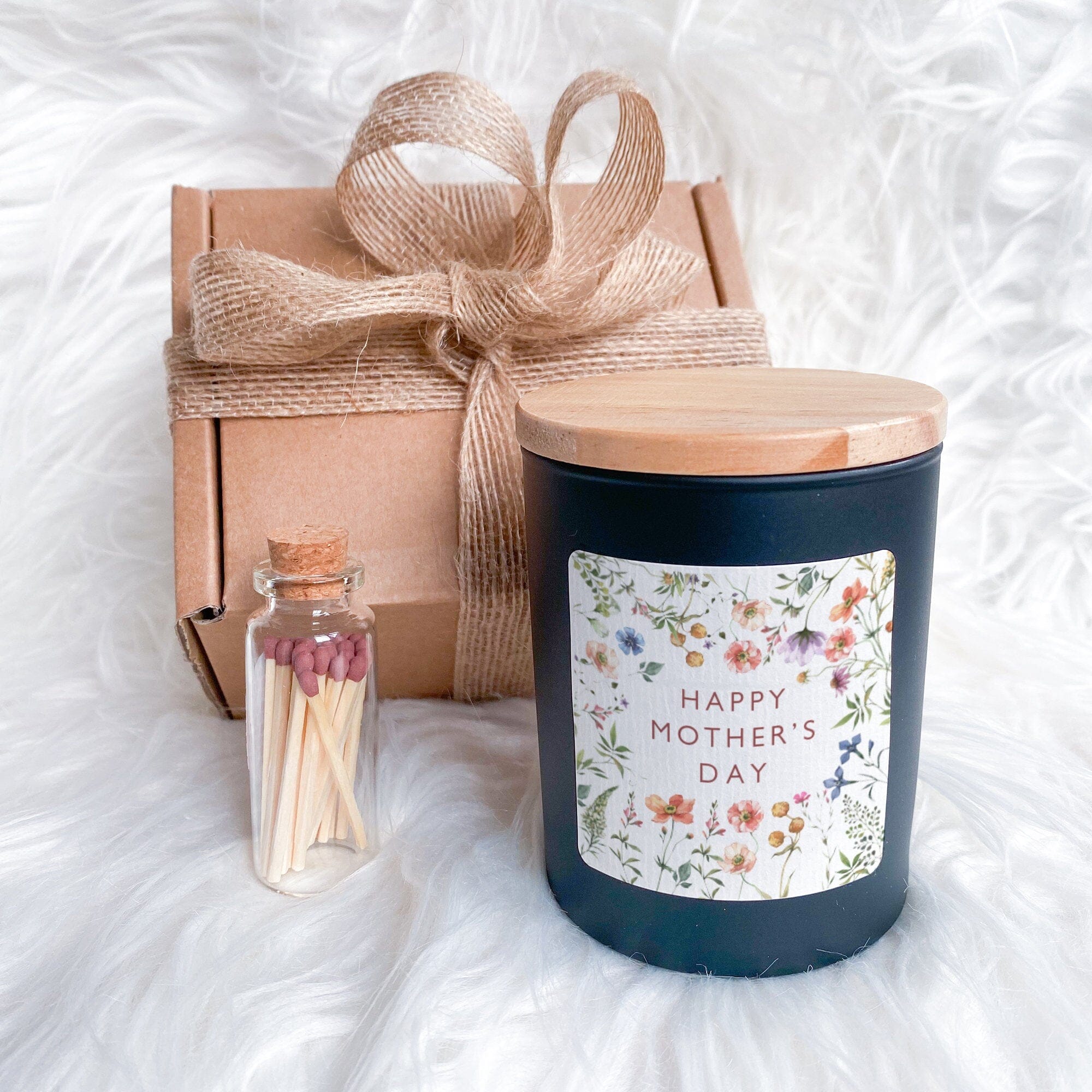 Happy Mothers Day Scented Soy Wax Vegan Candle Free Gift Package First Mothers Day 1St