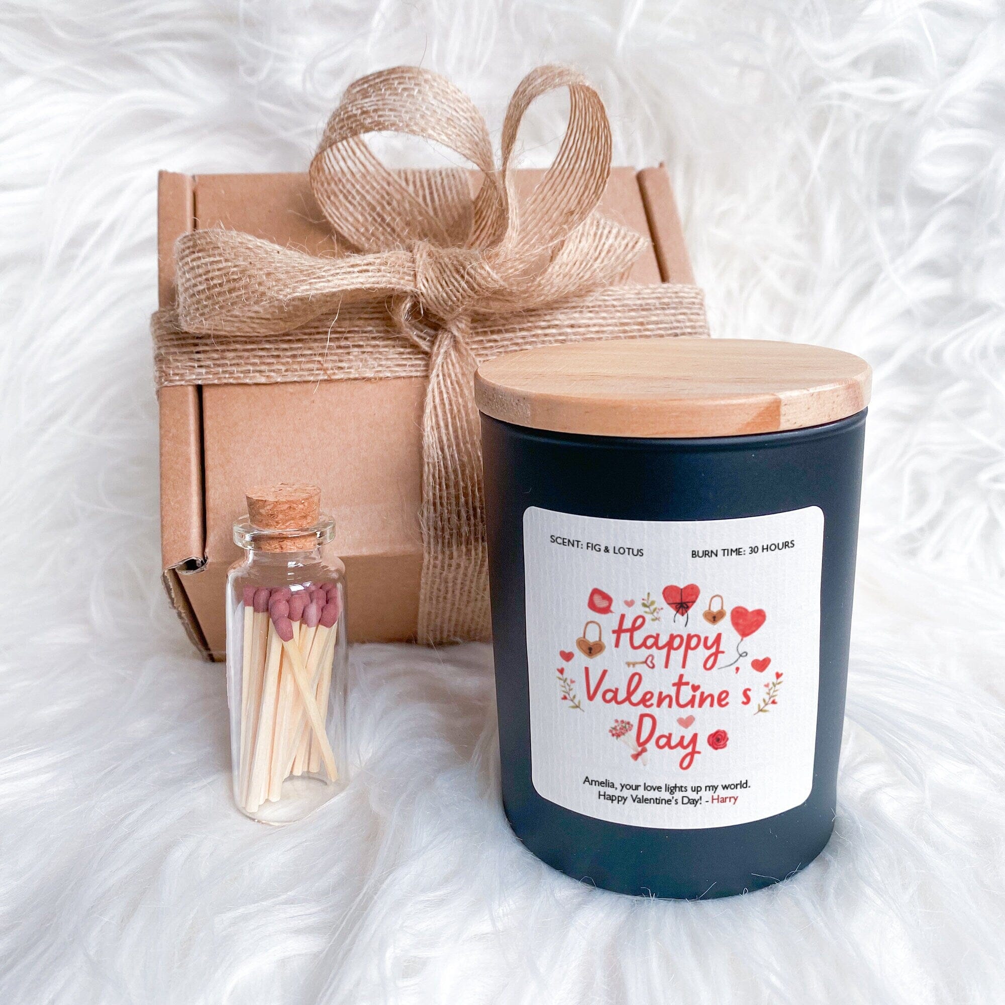 Happy Valentine'S Day Candle Gift For Her Gift For Him Soy Wax Candle Vegan Valentines Gift For Wife Girlfriend