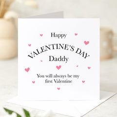 Happy Valentine's Day Card for Daddy Our First Valentines Card for Dada from Daughter Son Cute Sentimental 1st Valentine Card for New Dad