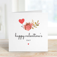 Happy Valentines Day Card for Wife Husband Girlfriend Boyfriend Fiance Love Greeting Card Heart Balloon Flowers Romantic Valentine Gift Card