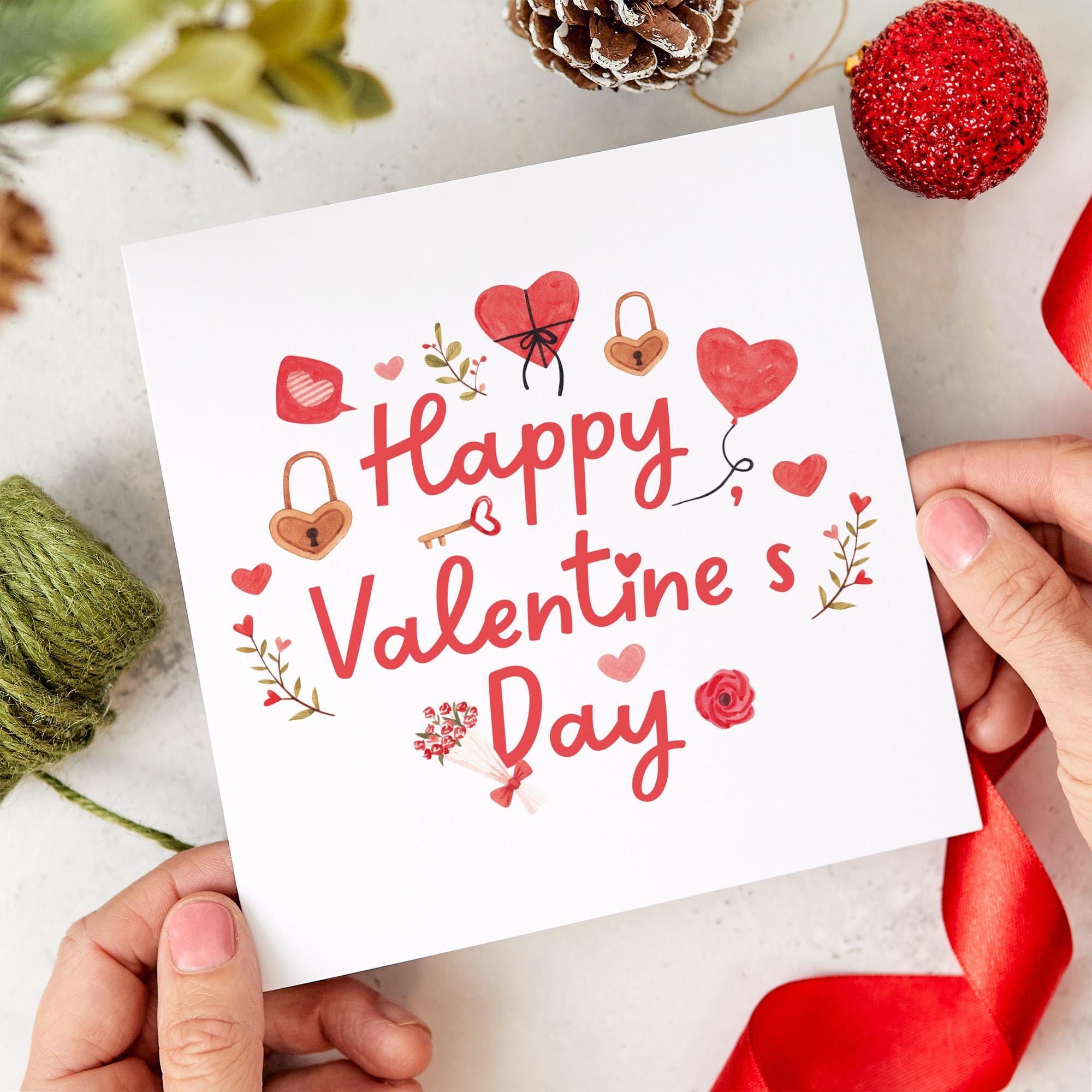 Happy Valentine's Day Card Romantic Greeting for Husband, Wife Boyfriend Girlfriend Partner Perfect Valentine's Gift for Loved Ones