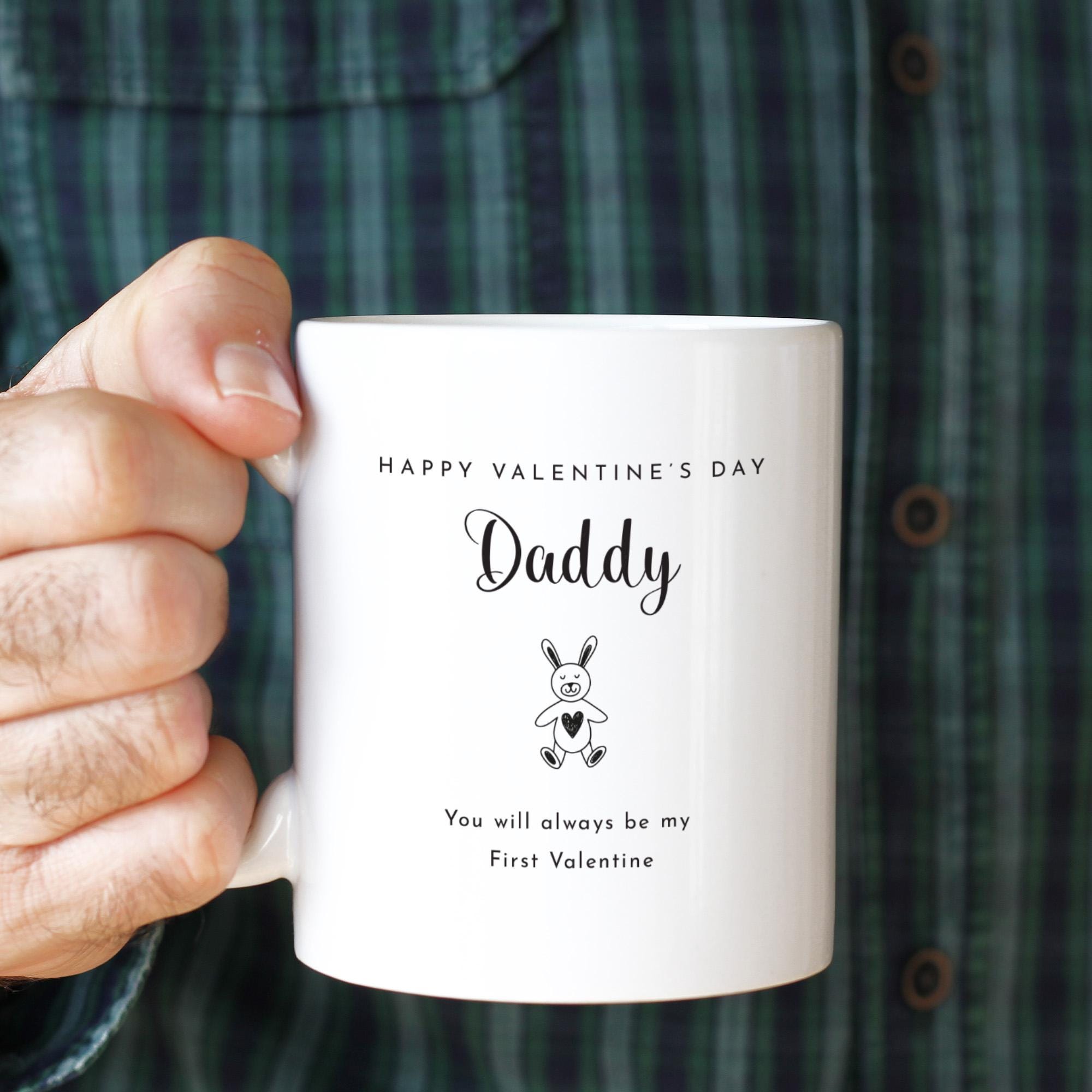 Happy Valentine’s Day Daddy Mug – First Valentine Gift for New Dad
