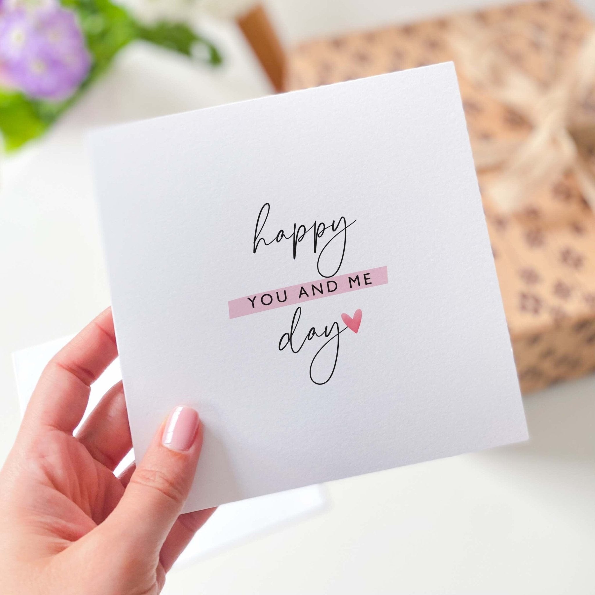 Happy You And Me Day Card Anniversary Cards Cute Cards Boyfriend Girlfriend Wife Husband Anniversary For Her Him Romantic Gift Love Card