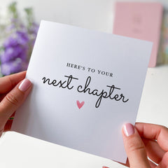 Here's To Your Next Chapter Card New Job Card Funny Leaving Work Card For Colleague Good Luck Card Coworker Friend Leaving New Beginnings