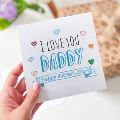 I Love You Daddy Father's Day Card Cute Father's Day Card from Son or Daughter Gift for Dad Heartfelt Card for First Fathers Day Gift Card