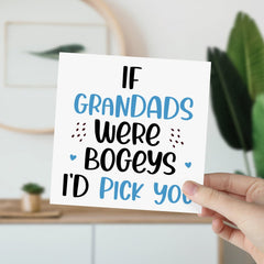 If Grandads Were Bogeys I'D Pick You Card Gift For Grandad Father's Day Christmas Grandad's Birthday Gift Card Funny Greeting Card