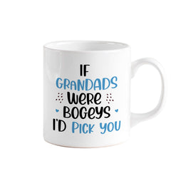 If grandads were bogeys I'd pick you mug, Father's Day, Birthday gift for new grandpa - Pomchick