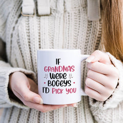 If grandads were bogeys I'd pick you mug, Father's Day, Birthday gift for new grandpa - Pomchick