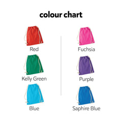 Personalised Tennis Drawstring PE Bag, Kids Kit Bag, Custom Gym Sack, Sports Gift