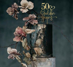 Wooden 50th Golden Years Cake Topper / Golden Anniversary Birthday Custom Anniversaries Decor GY78
