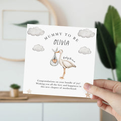 Mummy To Be Card With Baby's Name Gift Card For New Mum Mummy To Be Gift For Baby Shower Pregnancy Congratulations