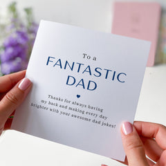 To A Fantastic Dad Personalised Card For Dad Funny Card For Daddy Dad Son Daughter / Father's Day Dad's Jokes Brithday First Fathers Day